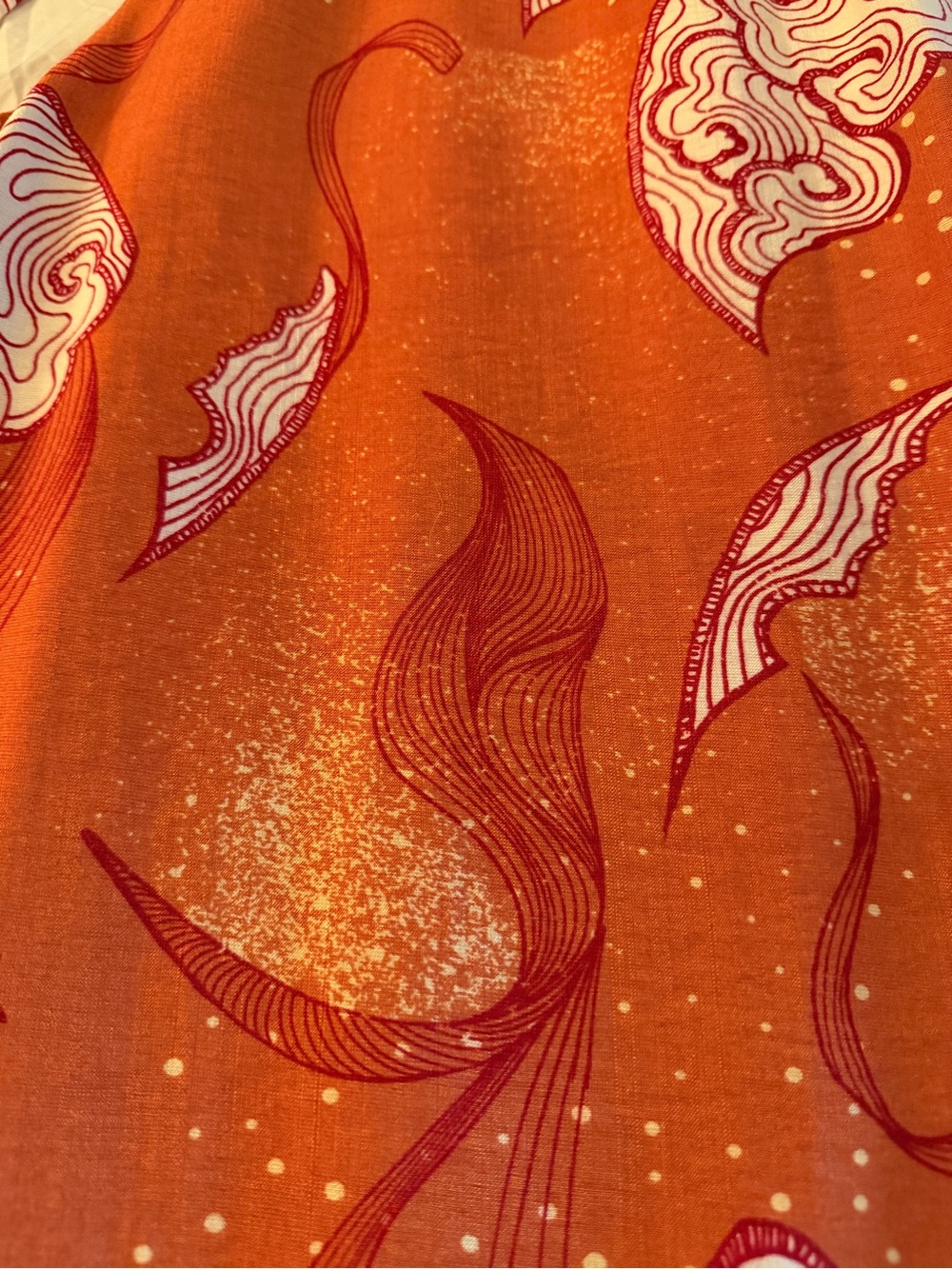 RACHEL Rachel Roy Burnt Orange & White Abstract Wide Leg Pants - Picture 3 of 5